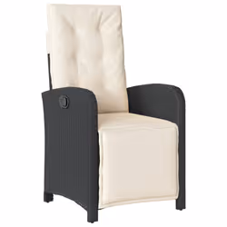 Set da Pranzo da Giardino 7 pz Nero con Cuscini in Polyrattancod mxl 87974 - Vista aggiuntiva 3