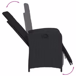 VidaXL 3212458 set mobili da esterno Nero - Vista aggiuntiva 5