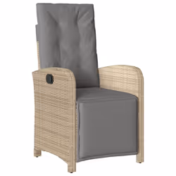 Set da Pranzo da Giardino 7 pz con Cuscini Beige in Polyrattancod mxl 93126 - Vista aggiuntiva 3