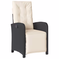 Set da Pranzo da Giardino 7 pz Nero con Cuscini in Polyrattancod mxl 86928 - Vista aggiuntiva 3