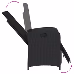 VidaXL 3212528 set mobili da esterno Nero - Vista aggiuntiva 5