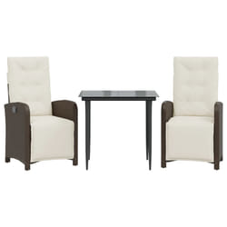 VidaXL 3212542 set mobili da esterno Crema, Bianco
