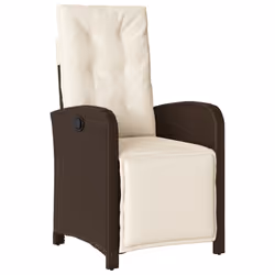 Set da Pranzo da Giardino 5pz con Cuscini in Polyrattan Marronecod mxl 112807 - Vista aggiuntiva 3