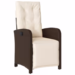 Set da Pranzo da Giardino 5pz con Cuscini in Polyrattan Marronecod mxl 114351 - Vista aggiuntiva 3