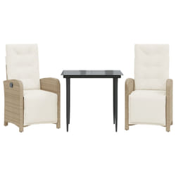 VidaXL 3212577 set mobili da esterno Crema, Bianco