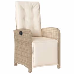 Set da Pranzo da Giardino 5 pz con Cuscini Beige in Polyrattancod mxl 112018 - Vista aggiuntiva 3