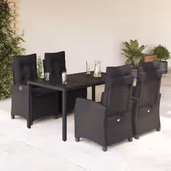 VidaXL 3212638 set mobili da esterno Nero - Vista aggiuntiva 2