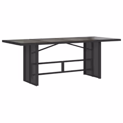 Set da Pranzo da Giardino 7 pz Nero con Cuscini in Polyrattancod mxl 111031 - Vista aggiuntiva 3