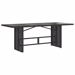 Set da Pranzo da Giardino 9 pz con Cuscini Nero in Polyrattancod mxl 111217 - Vista aggiuntiva 3