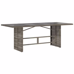 Set da Pranzo da Giardino 7 pz con Cuscini in Polyrattan Grigiocod mxl 111041 - Vista aggiuntiva 3