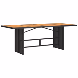 Set da Pranzo da Giardino 7 pz Nero con Cuscini in Polyrattancod mxl 111037 - Vista aggiuntiva 3