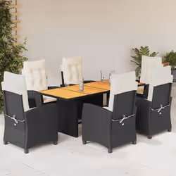VidaXL 3212709 set mobili da esterno Nero - Vista aggiuntiva 2
