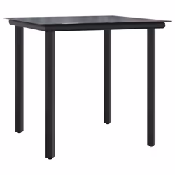 Set da Pranzo da Giardino 3 pz con Cuscini Nero in Polyrattancod mxl 111030 - Vista aggiuntiva 3