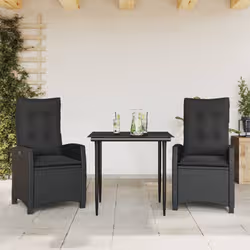 VidaXL 3212742 set mobili da esterno Nero - Vista aggiuntiva 2