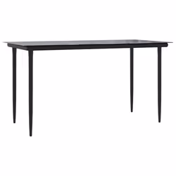 Set da Pranzo da Giardino 5 pz Nero con Cuscini in Polyrattancod mxl 111054 - Vista aggiuntiva 3