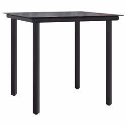 Set da Pranzo da Giardino 5 pz Nero con Cuscini in Polyrattancod mxl 111040 - Vista aggiuntiva 3