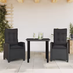VidaXL 3212754 set mobili da esterno Nero - Vista aggiuntiva 2