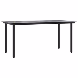 Set da Pranzo da Giardino 7 pz Nero con Cuscini in Polyrattancod mxl 111221 - Vista aggiuntiva 3
