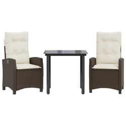 VidaXL 3212774 set mobili da esterno Crema, Bianco