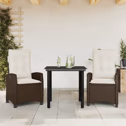 VidaXL 3212774 set mobili da esterno Crema, Bianco - Vista aggiuntiva 2