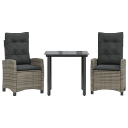 VidaXL 3212794 set mobili da esterno Grigio scuro