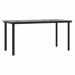 Set da Pranzo da Giardino 7 pz con Cuscini in Polyrattan Grigiocod mxl 111222 - Vista aggiuntiva 3