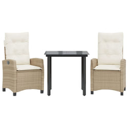 VidaXL 3212814 set mobili da esterno Crema, Bianco