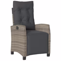 Set da Pranzo da Giardino 7 pz con Cuscini in Polyrattan Grigiocod mxl 111004 - Vista aggiuntiva 3