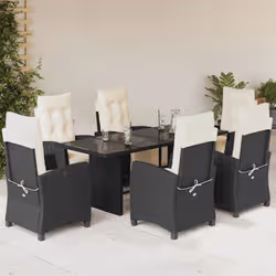 VidaXL 3212922 set mobili da esterno Crema, Bianco - Vista aggiuntiva 2