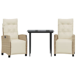 VidaXL 3213012 set mobili da esterno Crema, Bianco