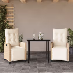 VidaXL 3213012 set mobili da esterno Crema, Bianco - Vista aggiuntiva 2