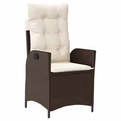 vidaXL Set da Pranzo da Giardino 9pz con Cuscini Marrone in Polyrattan - Vista aggiuntiva 3