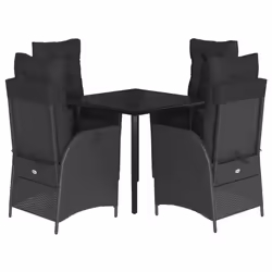 VidaXL 3213186 set mobili da esterno Nero - Vista aggiuntiva 2