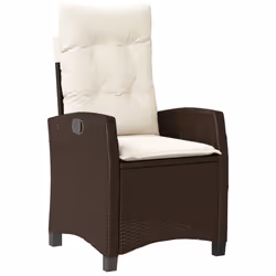 vidaXL Set da Pranzo da Giardino 3pz con Cuscini in Polyrattan Marrone - Vista aggiuntiva 3