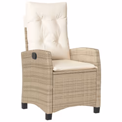 vidaXL Set da Pranzo da Giardino 3 pz con Cuscini Beige in Polyrattan - Vista aggiuntiva 3