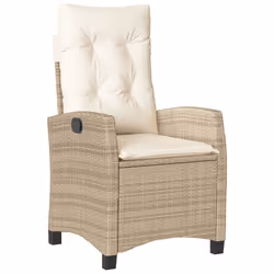 vidaXL Set da Pranzo da Giardino 5 pz con Cuscini Beige in Polyrattan - Vista aggiuntiva 3