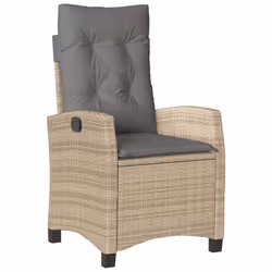 vidaXL Set da Pranzo da Giardino 5 pz con Cuscini Beige in Polyrattan - Vista aggiuntiva 3