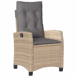 vidaXL Set da Pranzo da Giardino 5 pz con Cuscini Beige in Polyrattan - Vista aggiuntiva 3
