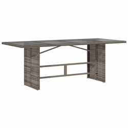 vidaXL Set da Pranzo da Giardino 7 pz con Cuscini in Polyrattan Grigio - Vista aggiuntiva 3