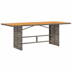 vidaXL Set da Pranzo da Giardino 9 pz con Cuscini in Polyrattan Grigio - Vista aggiuntiva 3