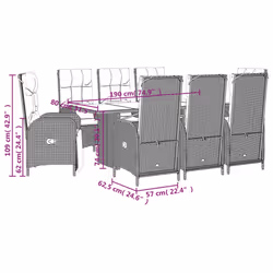 VidaXL 3213515 set mobili da esterno - Vista aggiuntiva 8
