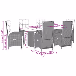 VidaXL 3213520 set mobili da esterno - Vista aggiuntiva 7