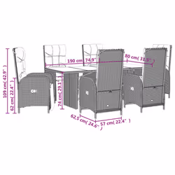 VidaXL 3213522 set mobili da esterno - Vista aggiuntiva 7