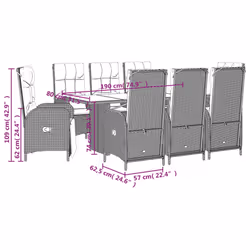 VidaXL 3213526 set mobili da esterno - Vista aggiuntiva 8