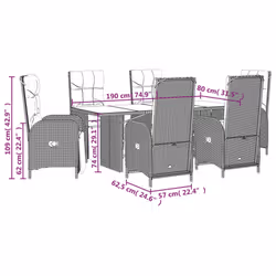 VidaXL 3213532 set mobili da esterno - Vista aggiuntiva 7