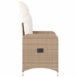 VidaXL 365683 sedia da esterno Resina, Acciaio Crema, Bianco - Vista aggiuntiva 5