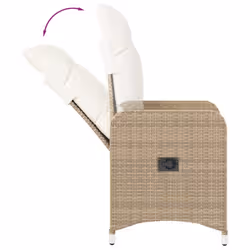 VidaXL 365683 sedia da esterno Resina, Acciaio Crema, Bianco - Vista aggiuntiva 7