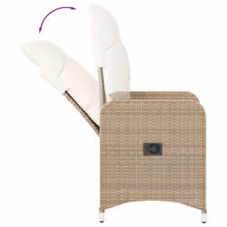 VidaXL 365703 sedia da esterno Resina, Acciaio Crema, Bianco - Vista aggiuntiva 7