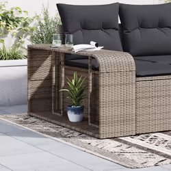 Scaffali Portaoggetti 2 pz in Polyrattan Grigiocod mxl 88038 - Vista aggiuntiva 3