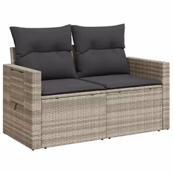 VidaXL 366185, 2 seduta(e), Grigio scuro, 110 kg, 1240 mm, 620 mm, 690 mm